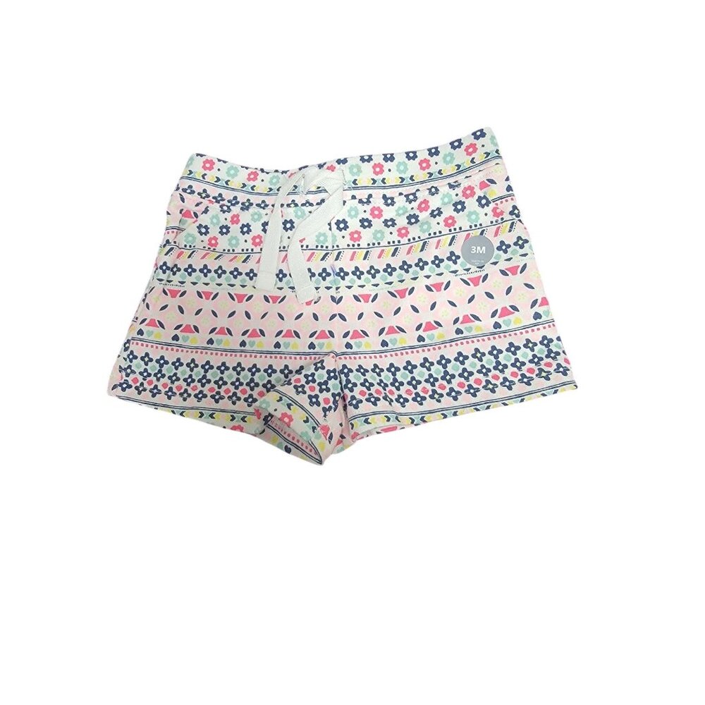 Carters Baby Girls 3M Soft Cotton‎ Shorts With Colorful Geometric & Floral Print